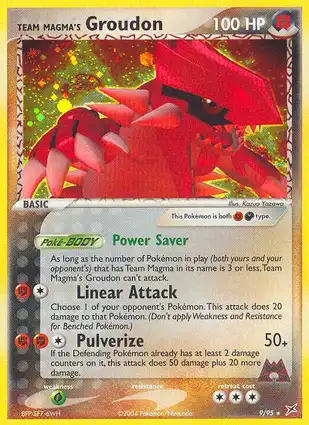 Team Magma's Groudon 9/95 EX Team Magma vs Team Aqua