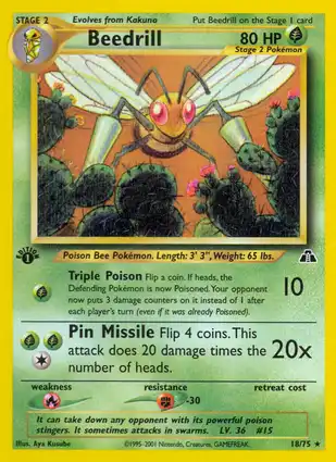 Beedrill 18/75 Neo Discovery 1st Edition