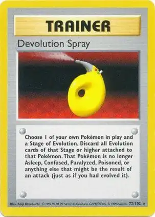 Devolution Spray 72/102 Base Set Shadowless