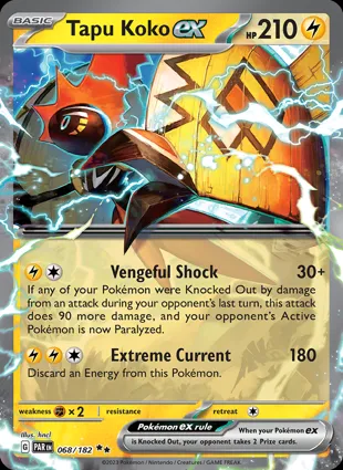 Tapu Koko ex 068/182 Paradox Rift