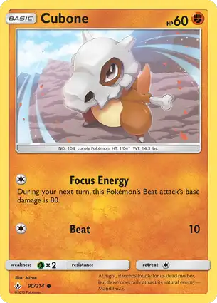 Cubone 90/214 Unbroken Bonds
