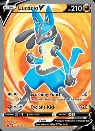 Lucario V SWSH213 Sword & Shield Promos