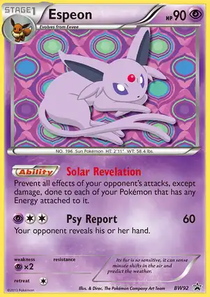 Espeon BW92 Black & White Promos