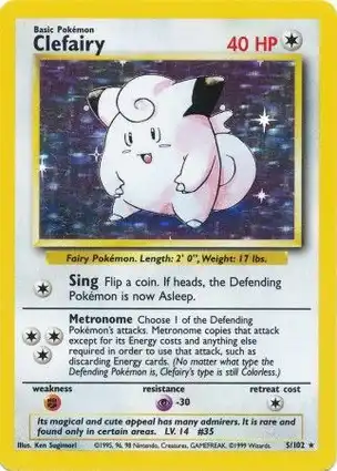 Clefairy 5/102 Base Set Unlimited