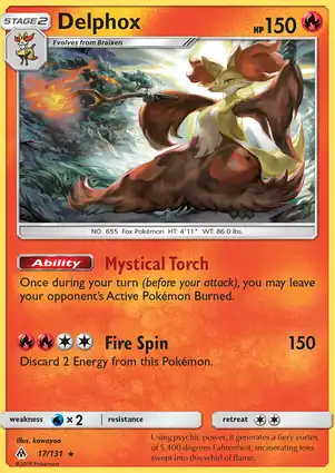 Delphox 17/131 Forbidden Light