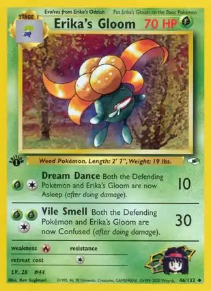 Erika's Gloom 46/132 Gym Heroes 1st Edition