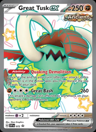 Great Tusk ex 072 Scarlet & Violet Promos