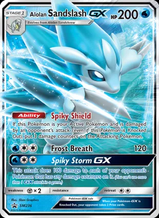 Alolan Sandslash GX SM236 Sun & Moon Promos