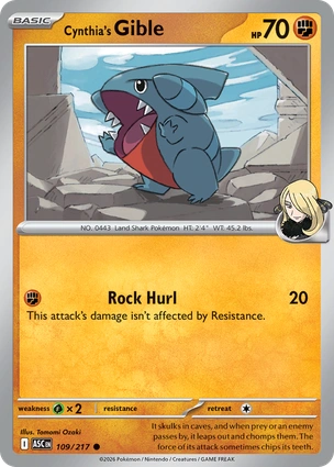 Cynthia's Gible 109/217 Ascended Heroes