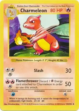Charmeleon 24/102 Base Set Shadowless