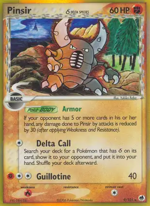 Pinsir 9/101 EX Dragon Frontiers