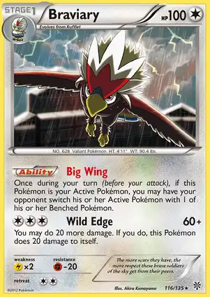 Braviary 116/135 Plasma Storm