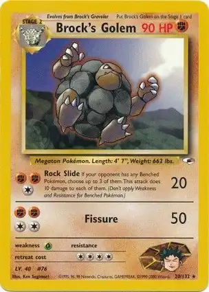 Brock's Golem 20/132 Gym Heroes