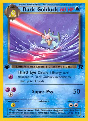 Dark Golduck 37/82 Team Rocket 1st Edition