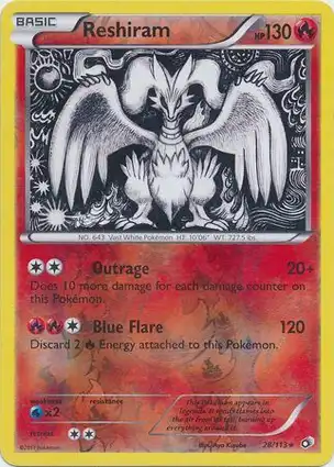 Reshiram 28/113 Legendary Treasures