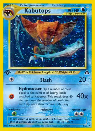 Kabutops 6/75 Neo Discovery 1st Edition