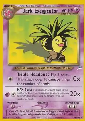 Dark Exeggutor 33/105 Neo Destiny
