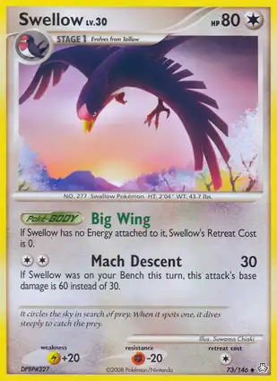 Swellow 73/146 Legends Awakened