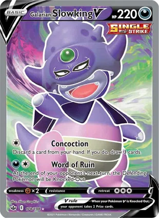 Galarian Slowking V 178/198 Chilling Reign