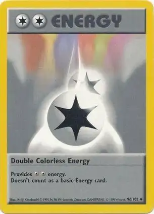 Double Colorless Energy 96/102 Base Set Shadowless
