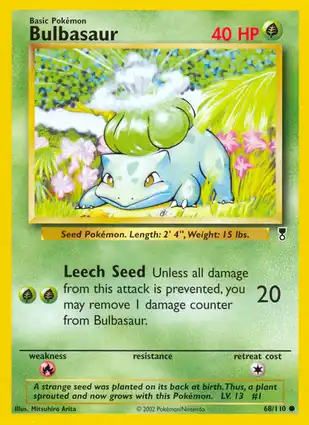 Bulbasaur 68/110 Legendary Collection