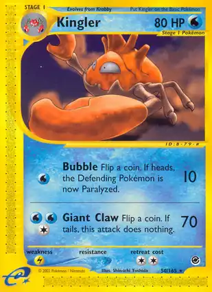 Kingler 50/165 Expedition Base Set